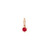 Ethical Ruby Charm - 3mm July Birthstone Gold Necklace  By Valley Rose Ethical Jewelry