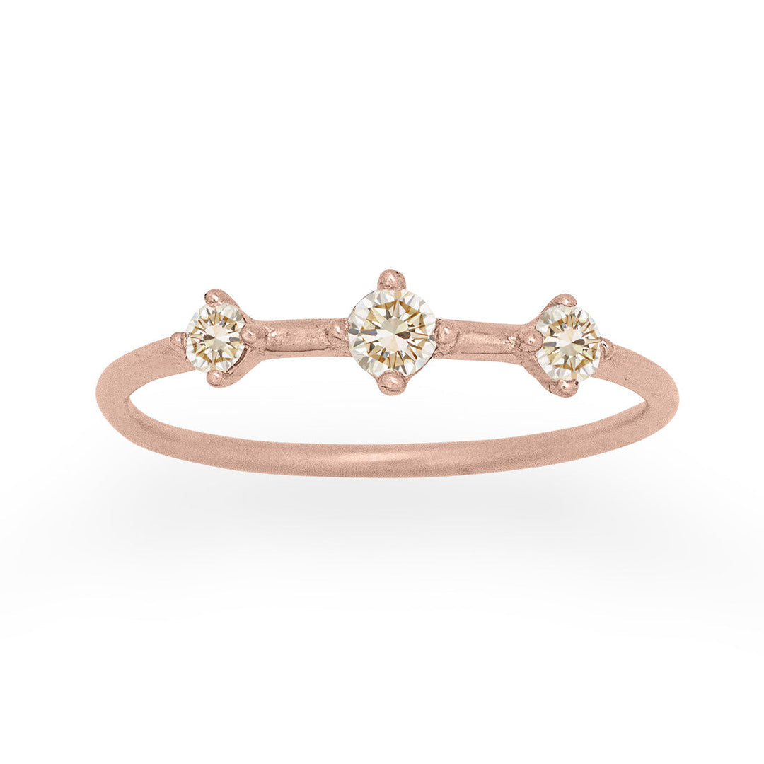 Celestial Orion Constellation Champagne Diamond Ring By Valley Rose
