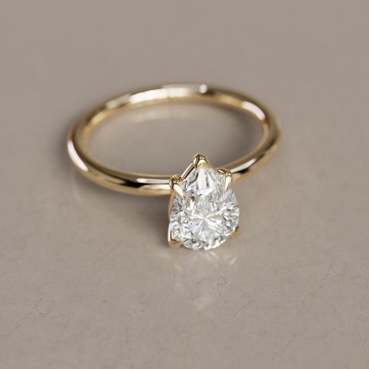 Ceres Pear Diamond Modern Modern Unique Engagement Ring Solitaire By Valley Rose