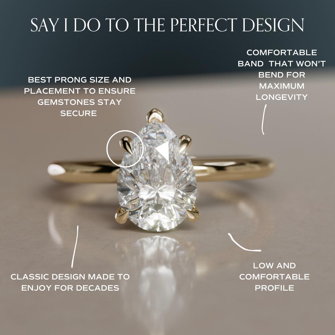 Ceres Pear Diamond Modern Modern Unique Engagement Ring Solitaire By Valley Rose