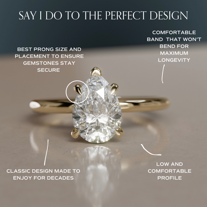 Ceres Pear Diamond Modern Modern Unique Engagement Ring Solitaire By Valley Rose