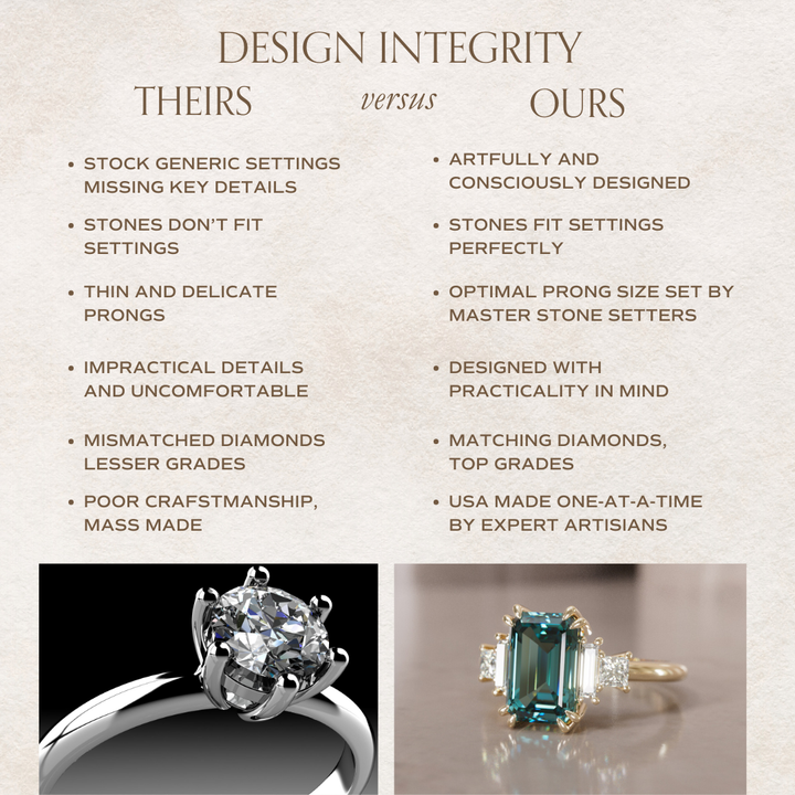 Christy Emerald Cut Teal Sapphire Unique Art Deco Engagement Ring By Valley Rose
