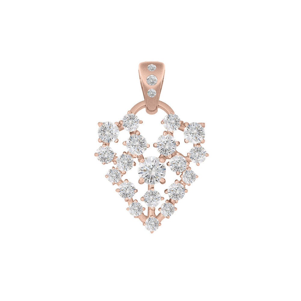 Unique Celestial Ethical Diamond Pave Heart Charm in Gold By Valley Rose Ethical Jewelry
