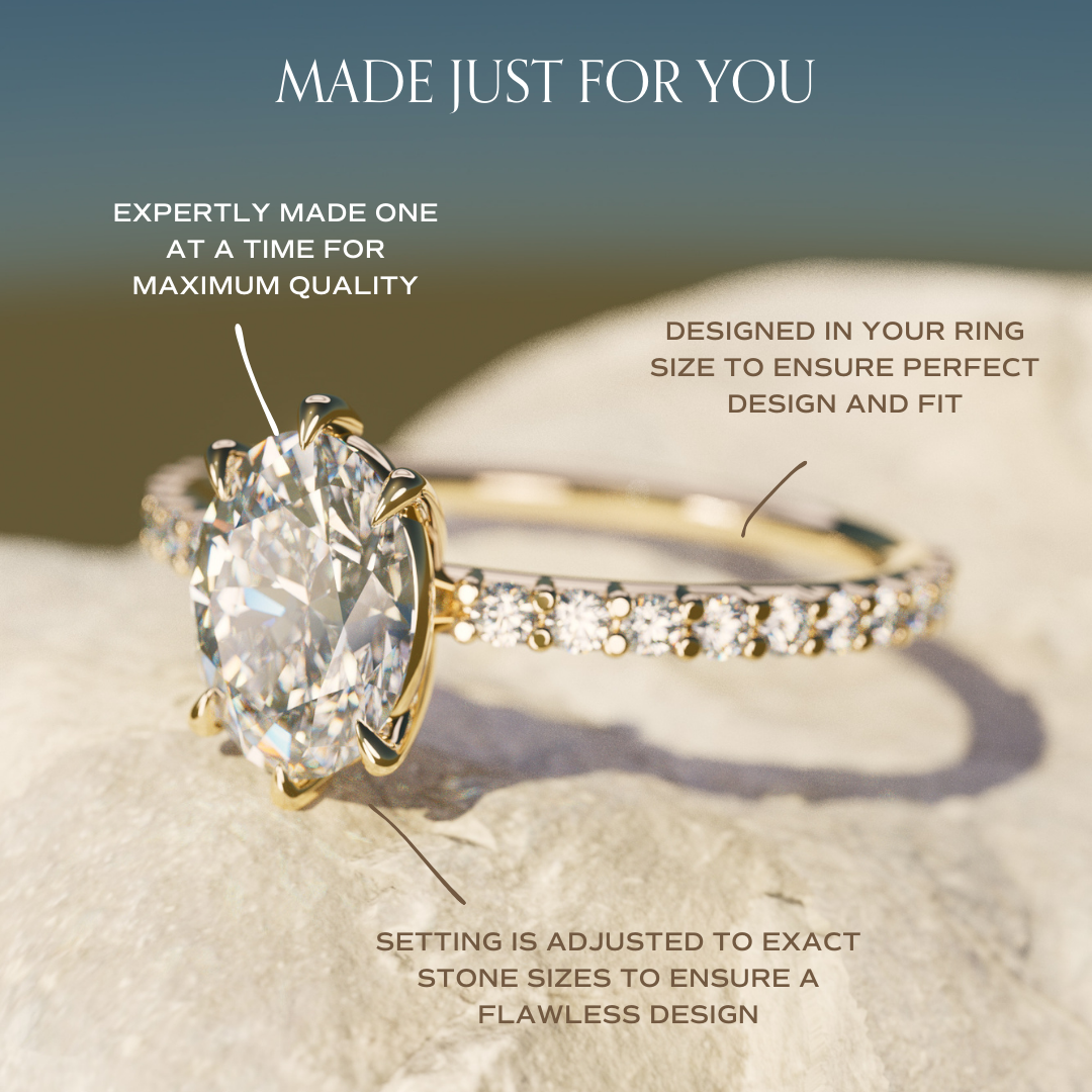 Cybele Oval Diamond Modern Unique Engagement Ring By Valley Rose