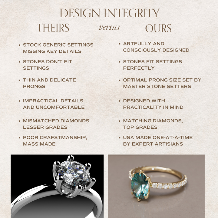 Cybele Oval Teal Sapphire Modern Unique Engagement Ring By Valley Rose