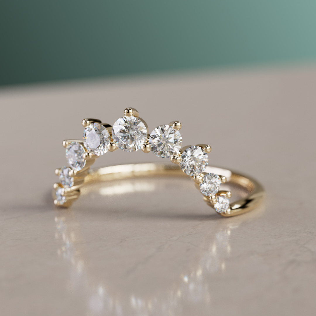 Diamond Halo Stacking Ethical Wedding Ring By Valley Rose