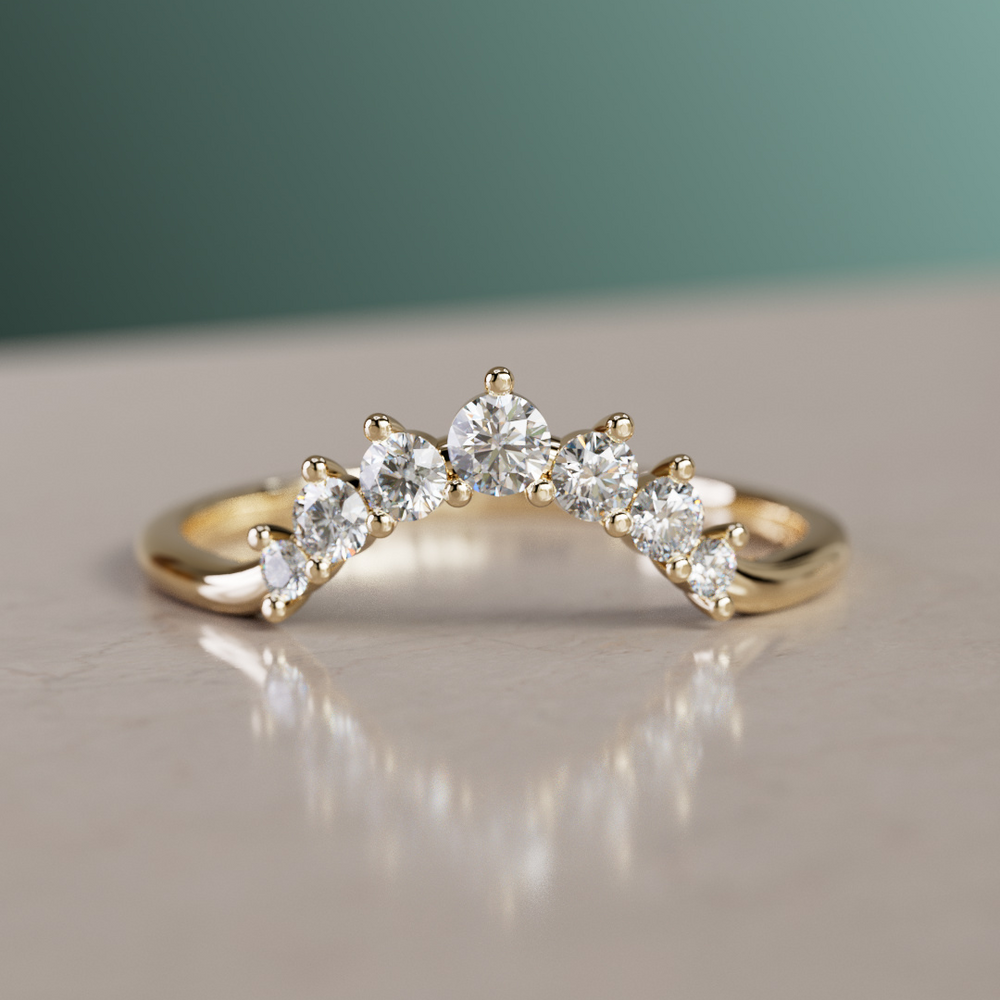 Diamond Halo Stacking Ethical Wedding Ring By Valley Rose