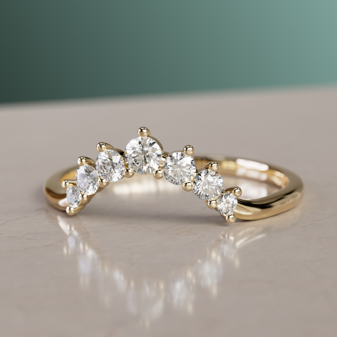 Diamond Halo Stacking Ethical Wedding Ring By Valley Rose
