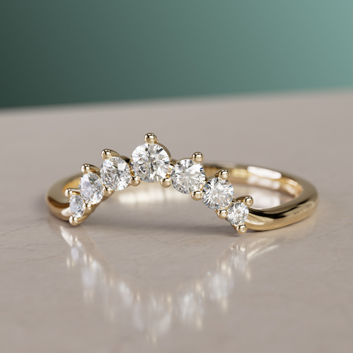 Diamond Halo Stacking Ethical Wedding Ring By Valley Rose