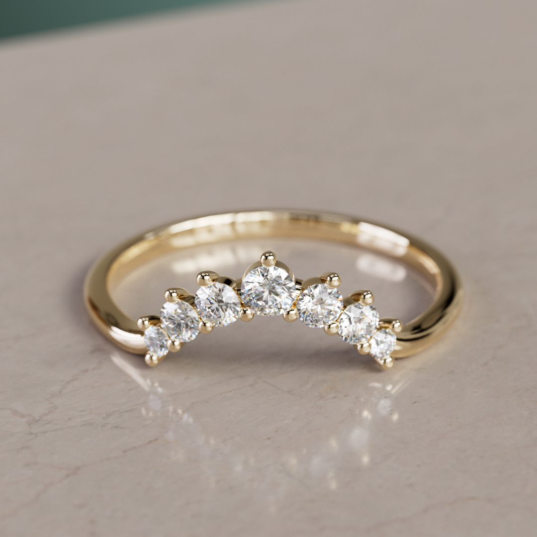 Diamond Halo Stacking Ethical Wedding Ring By Valley Rose
