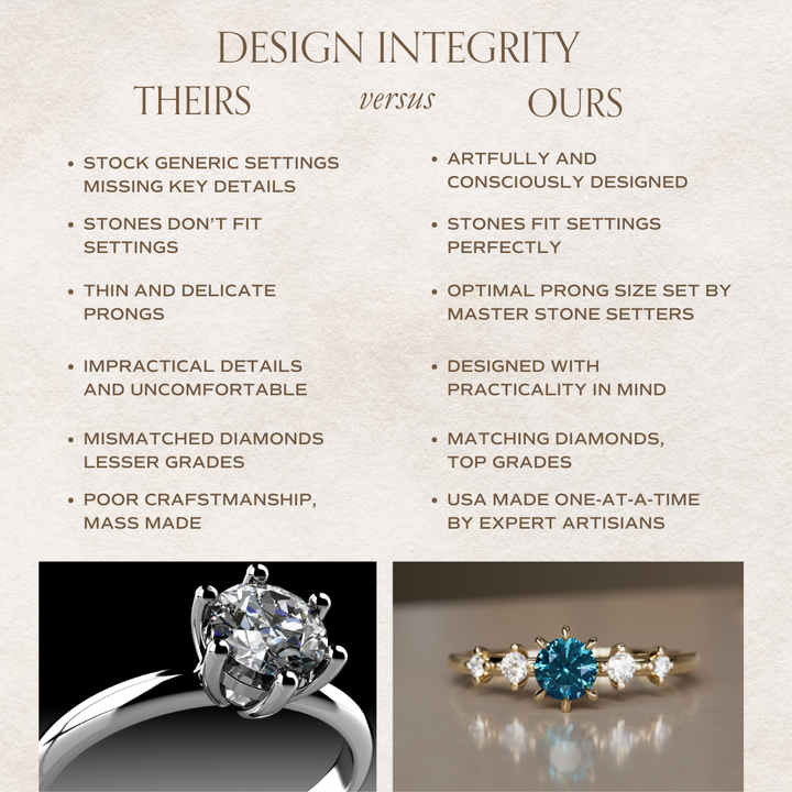 Galia Blue Sapphire Minimal Dainty Engagement Ring By Valley Rose
