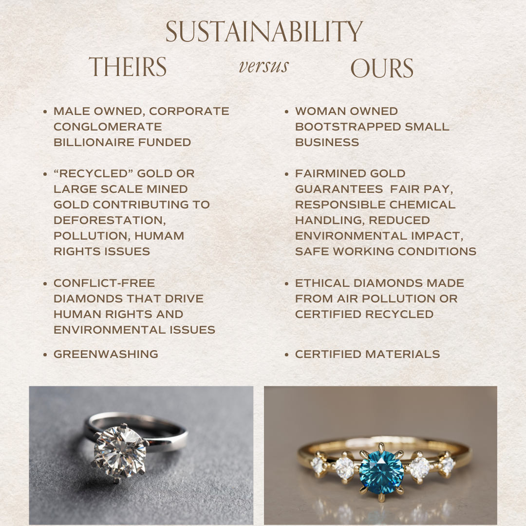 Galia Blue Sapphire Minimal Dainty Engagement Ring By Valley Rose