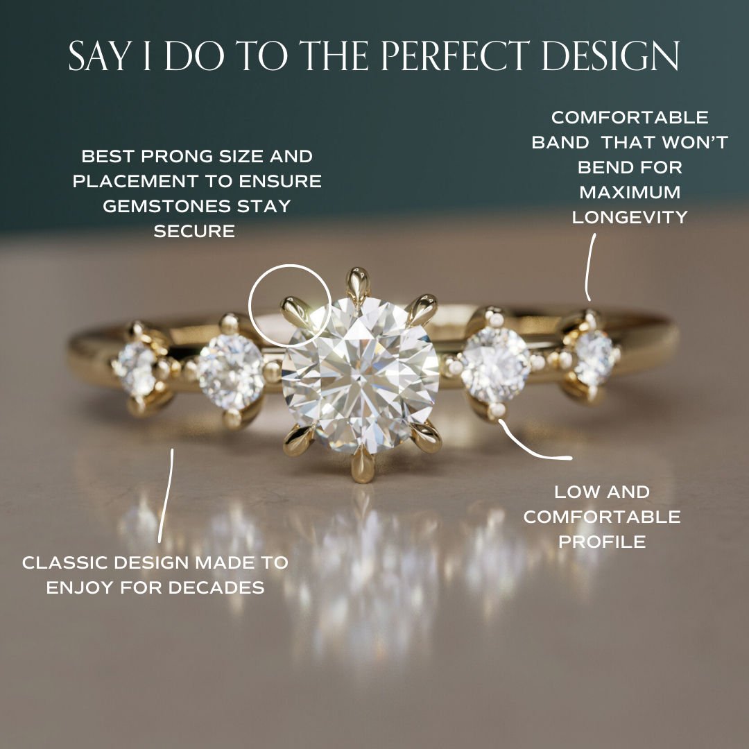 Galia Diamond Minimal Dainty Engagement Ring By Valley Rose