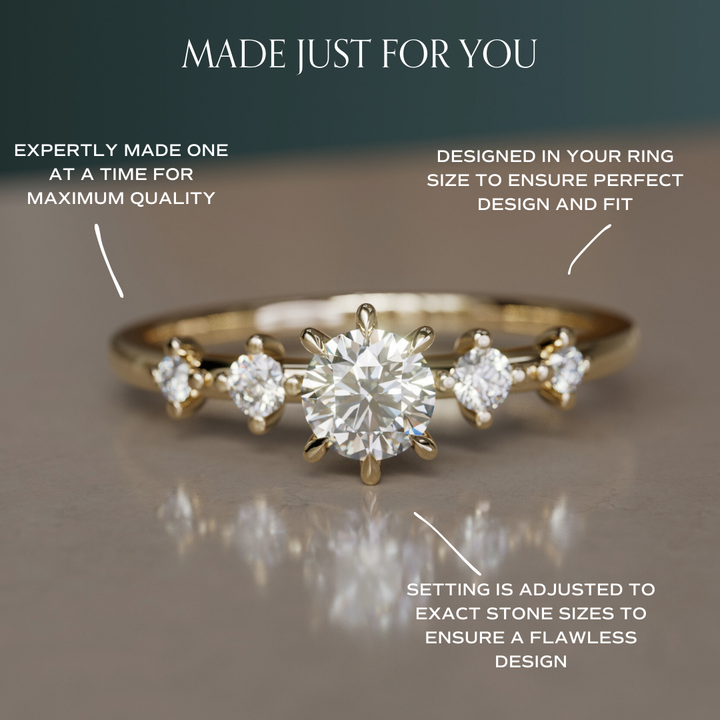 Galia Diamond Minimal Dainty Engagement Ring By Valley Rose