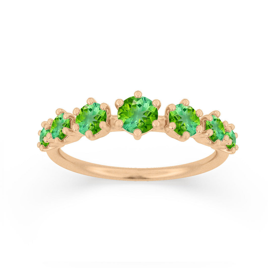 Green Tourmaline Stackable Ethical Ring By Valley Rose