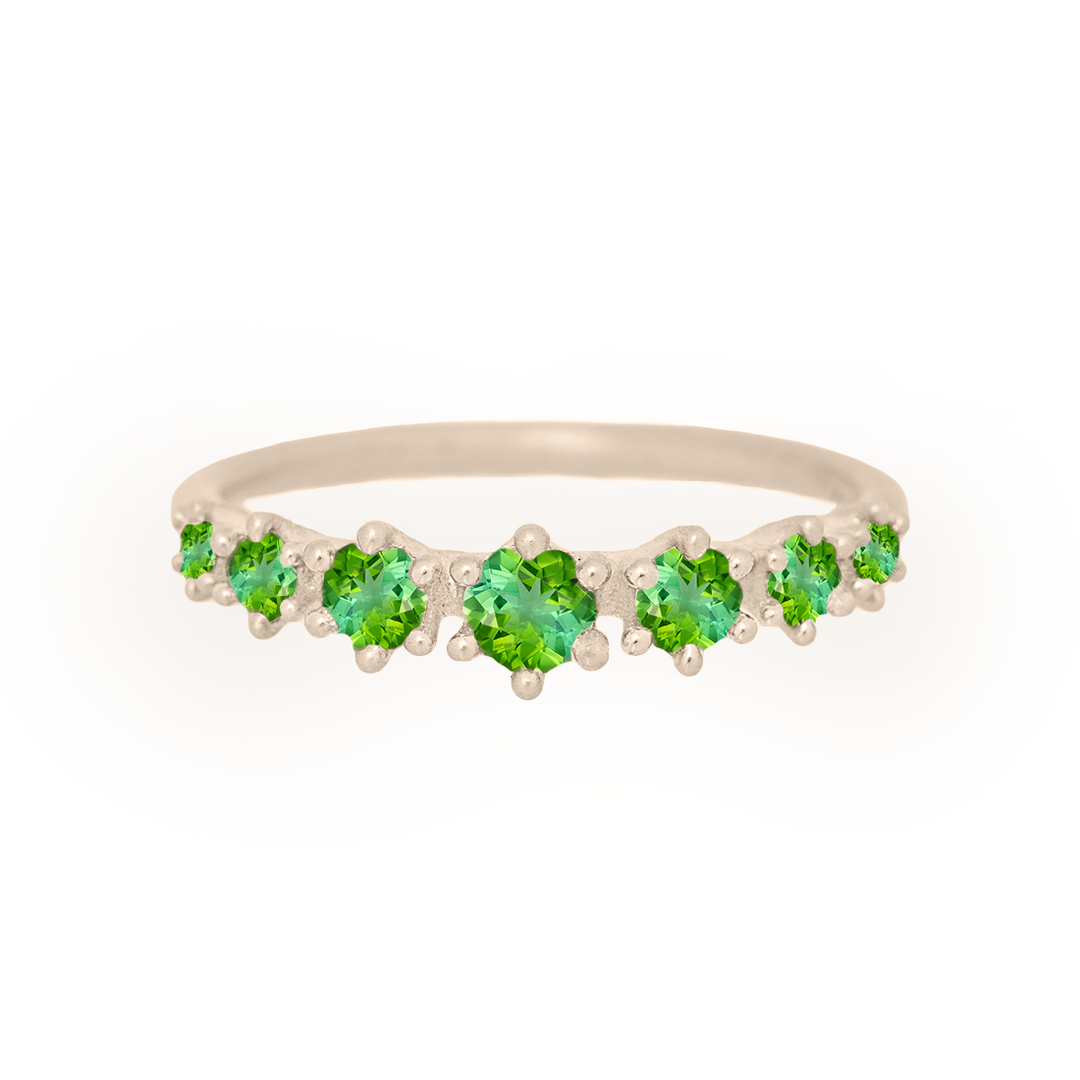 Green Tourmaline Stacking Ethical Ring By Valley Rose