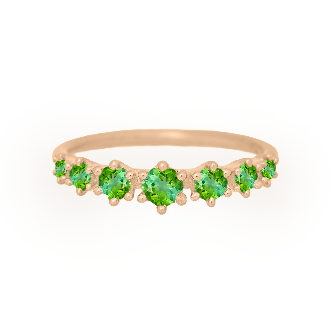 Green Tourmaline Stacking Ethical Ring By Valley Rose