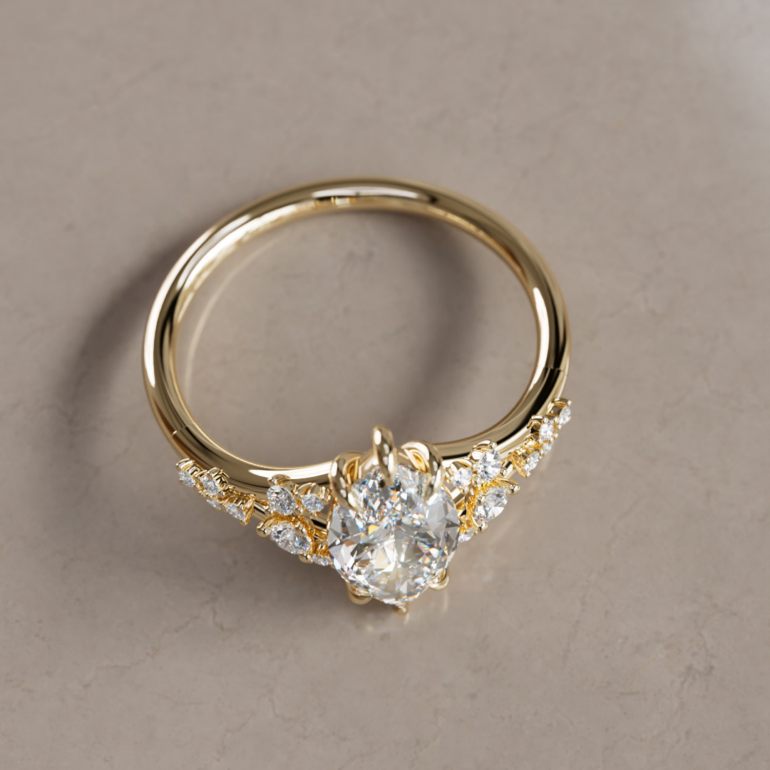 Isadora Marquise Lab Diamond Unique Engagement Ring By Valley Rose