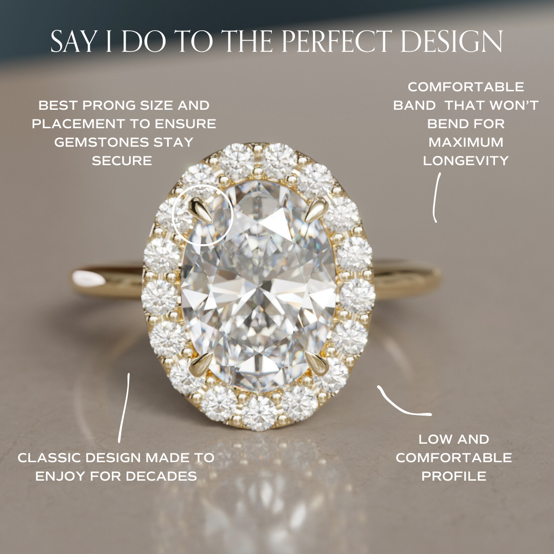 Kristina Oval Diamond Unique Vintage Halo Engagement Ring By Valley Rose