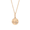 Leo Zodiac Astrology Charm - Diamond Gold Constellation Coin Pendant Lab Diamond By Valley Rose Ethical Jewelry