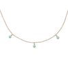 Australian Opal Charm Gold Fringe Necklace By Valley Rose Ethical Jewelry