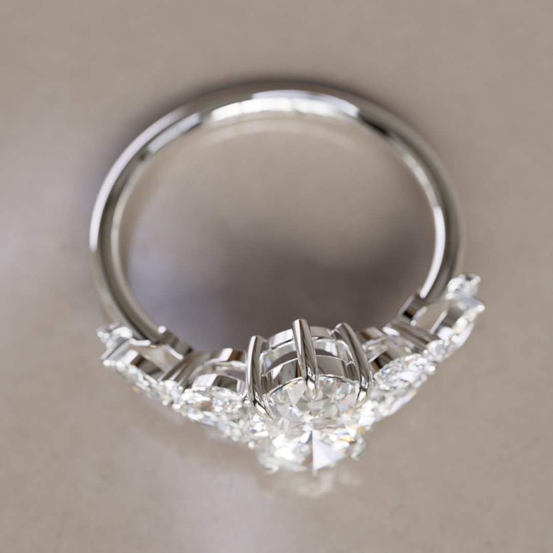 Orchid Oval Lab Diamond Engagement Flower Ring Nature Inspired By Valley Rose