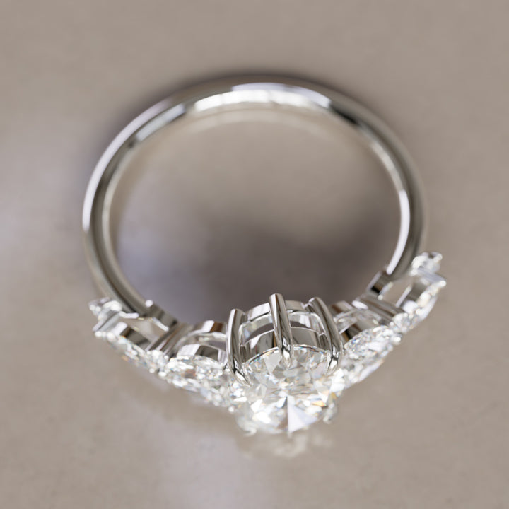 Orchid Oval Lab Diamond Engagement Flower Ring Nature Inspired By Valley Rose