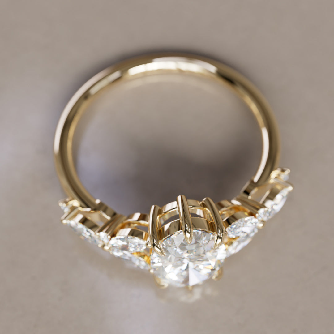 Orchid Oval Lab Diamond Engagement Flower Ring Nature Inspired By Valley Rose