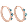 Aquamarine Gold Clicker Hoops, Orion's Belt Constellation By Valley Rose Ethical Jewelry