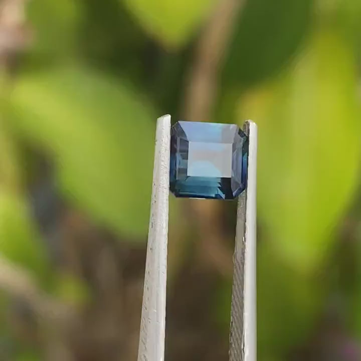 1.27 Ct Asscher Cut Blue Sapphire, 6.2mm x 5.7mm x 3.7mm