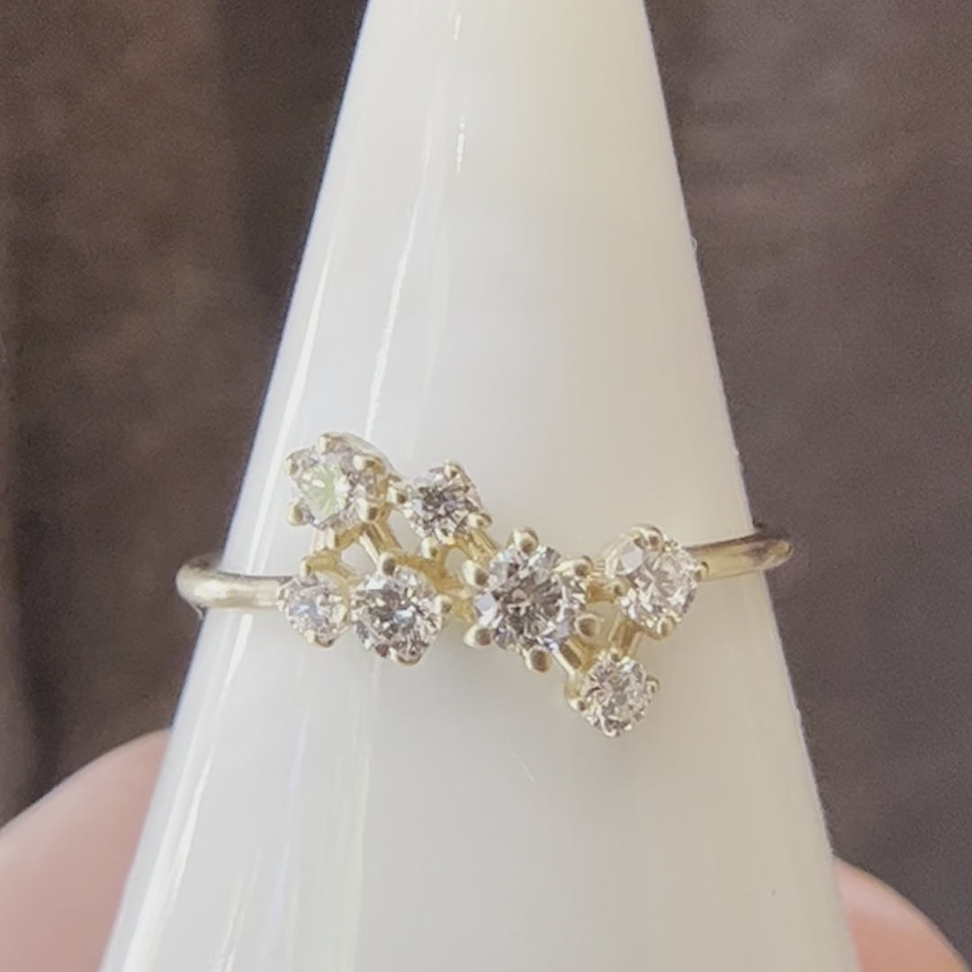 Andromeda Celestial Cluster Ring with Diamonds