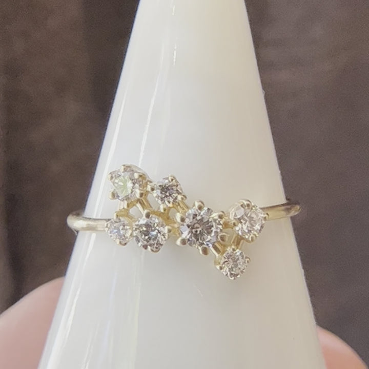 Andromeda Celestial Cluster Ring with Diamonds
