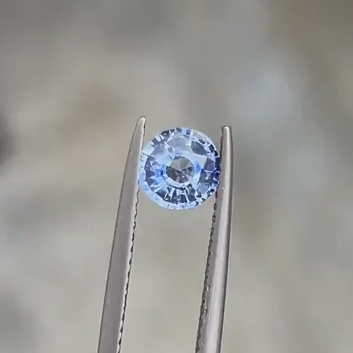 0.99 Ct Round Cut Blue Sapphire, 5.8mm x 5.7mm x 3.4mm