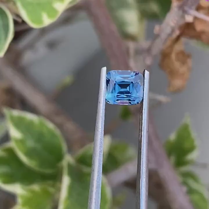 1.17 Ct Cushion Cut Teal Sapphire, 5.9mm x 5.1mm x 4mm