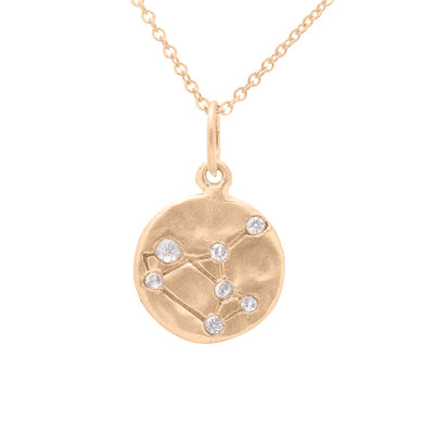 Sagittarius Zodiac Astrology Charm - Diamond Gold Constellation Pendant Lab Diamond By Valley Rose Ethical Jewelry