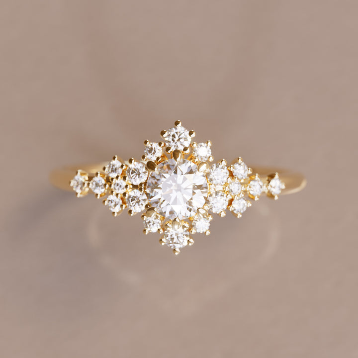 Starlight Diamond Alternative Celestial Engagement Ring By Valley Rose
