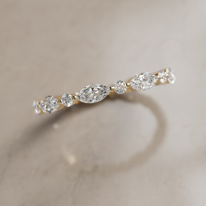 Unique Marquise Diamond Wedding Ring Eternity Style By Valley Rose