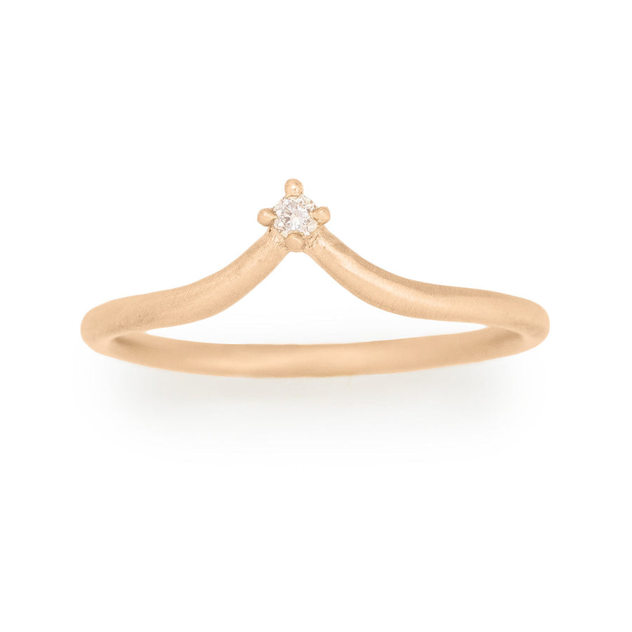 V Shape Lab Diamond Stacked Ethical Wedding Ring By Valley Rose