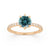 Galatea Ring, Teal Sapphire, Setting Only
