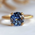 Thetis Solitaire, Blue Sapphire, Setting Only