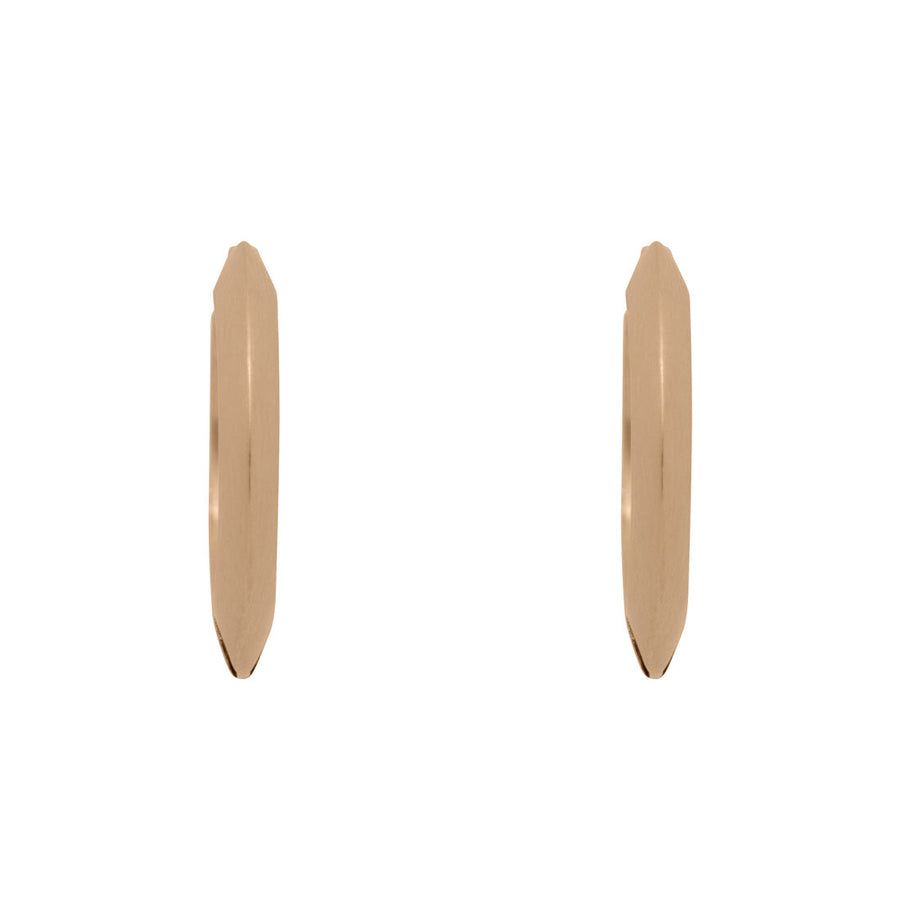 Knife Edge Solid Gold Clicker Hoop Earrings By Valley Rose Ethical Jewelry