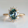 Teal Sapphire Engagement Rings
