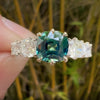 Teal Sapphire Engagement Rings