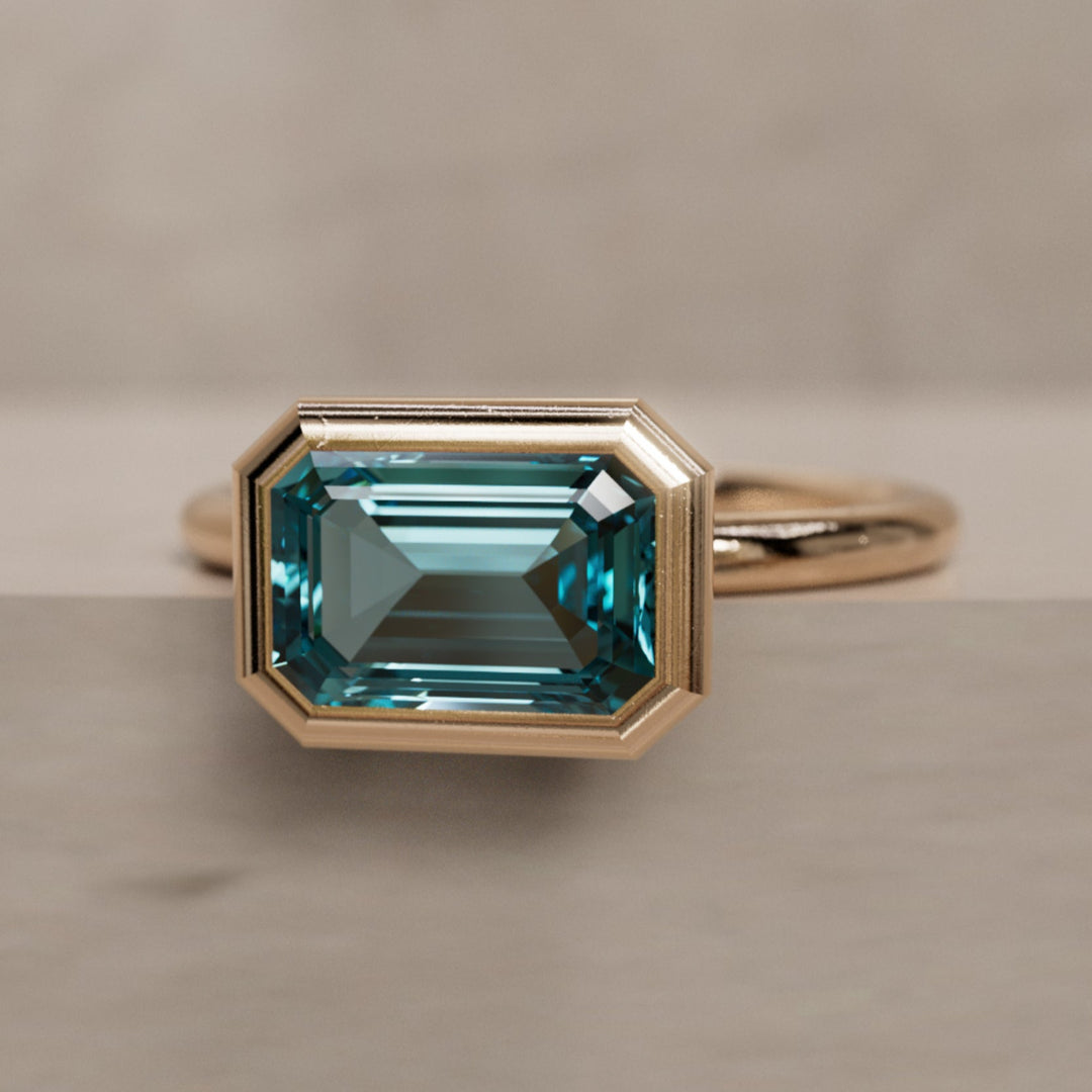 east west engagement ring