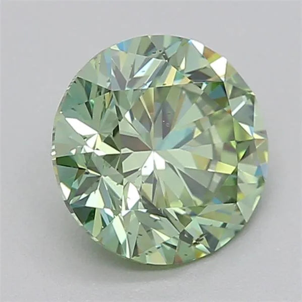 0.70ct Round Lab Grown Diamond (Colour Fancy Vivid Green, Clarity SI1, Cut GD, IGI Certified)