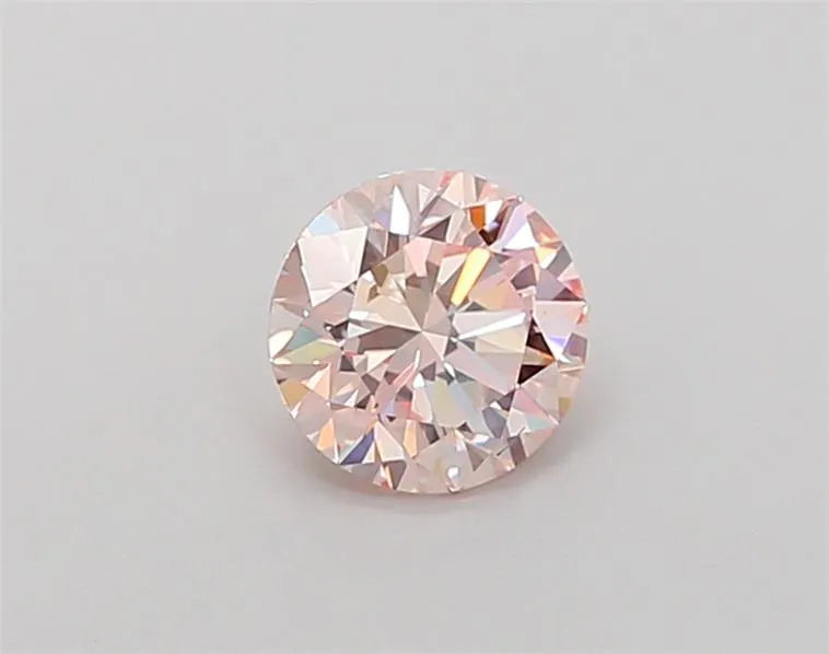 0.76ct Round Lab Grown Diamond (Colour Fancy Light Pink, Clarity VS2, Cut EX, IGI Certified)