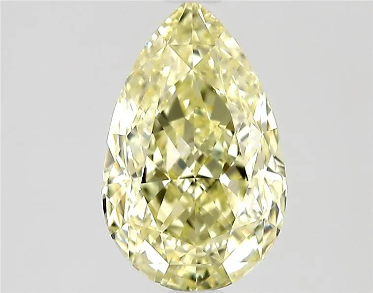 0.81ct Pear Natural Diamond (Colour Fancy Light None Yellow, Clarity IF, Cut EX, GIA Certified)