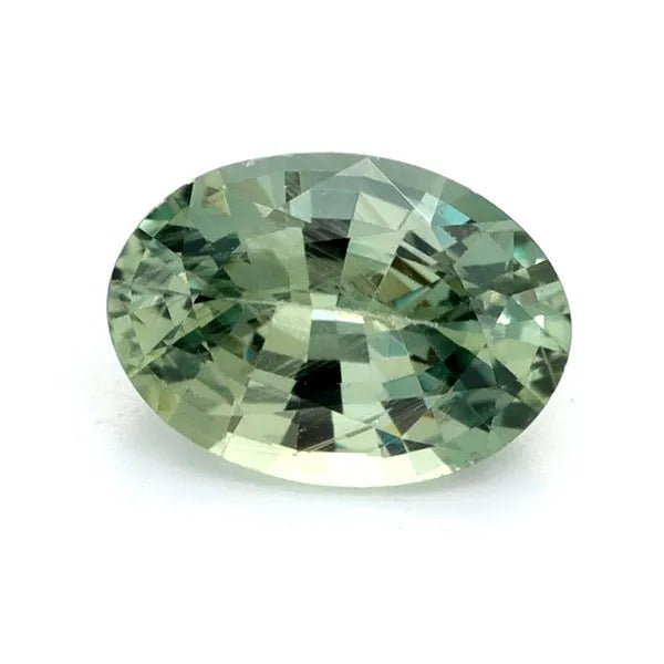 0.89ct Oval Natural Sapphire (Colour Green, Clarity Eye Clean, Cut Faceted)
