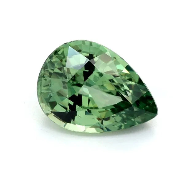 0.92ct Pear Natural Sapphire (Colour Green, Clarity Eye Clean, Cut Faceted)