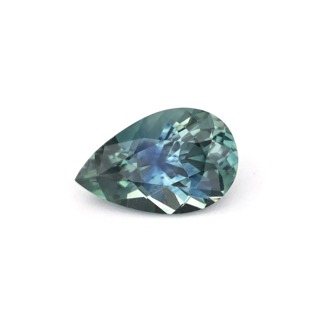 0.98ct Pear Natural Sapphire (Colour Green, Clarity Eye Clean, Cut Faceted)